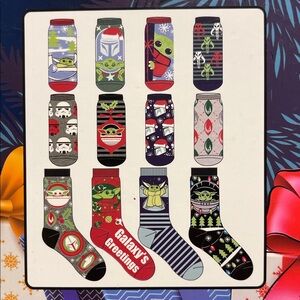 NEW Mandalorian 12 pack of socks size 6 to 12